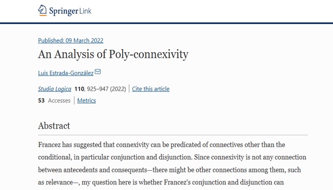 An  Analysis of Poly-connexivity  (Estrada, L. 2022)