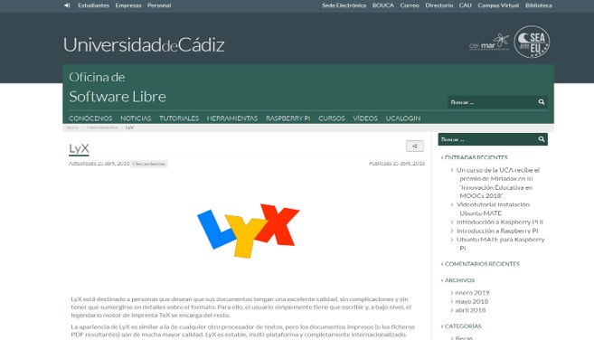 LYX Sofware Libre